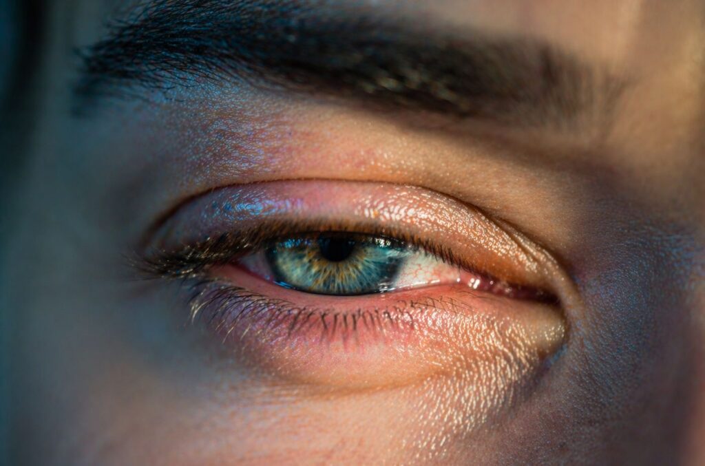 Detailed close-up of a human eye